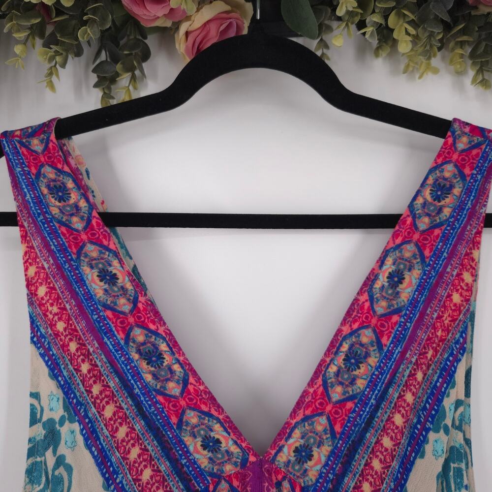 Free People Intimately FP Boho Floral Trapeze Slip Dress Size Small - Picture 3 of 11